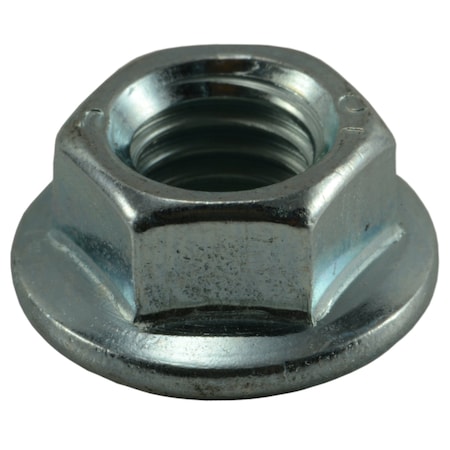 Flange Nut, M8-1.25, Steel, Class 10, Zinc Plated, 15 PK